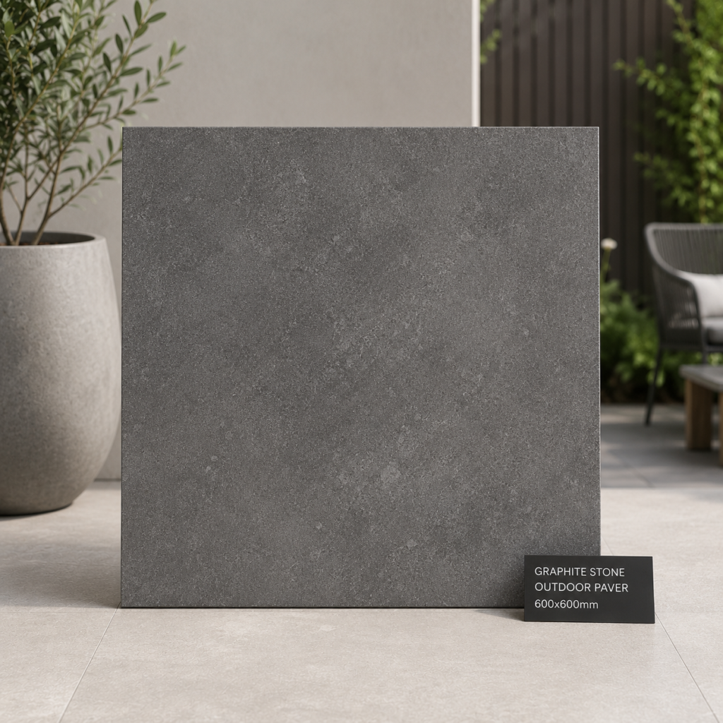 Graphite Stone Outdoor Paver – 600×600