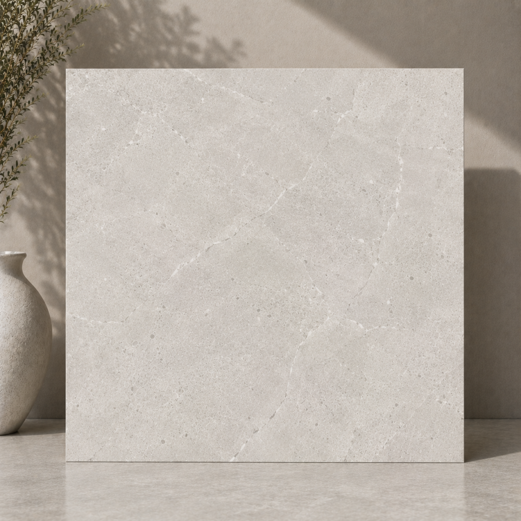 Volcano Bianco Floor Tile 600x600